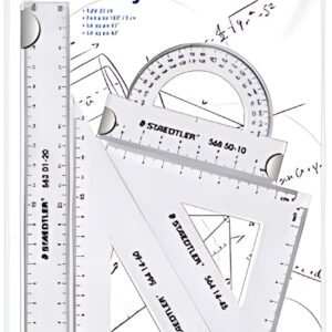 STAEDTLER Kit de géometrie, petit, 4 pièces, transparent