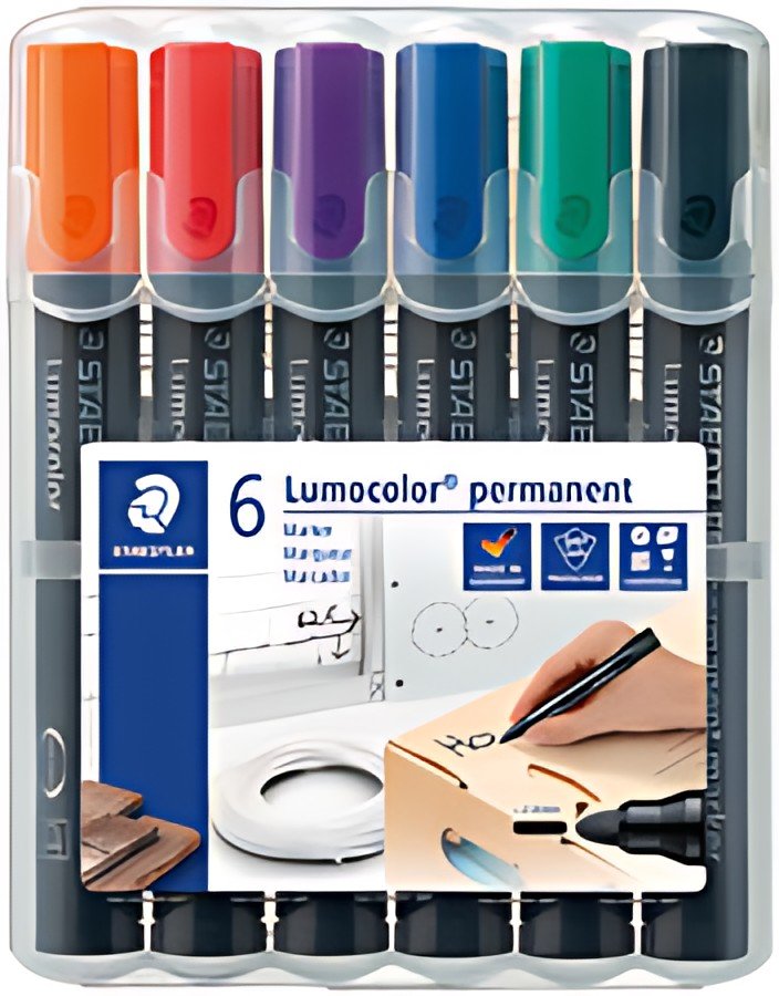 STAEDTLER Marqueur permanent 352 Lumocolor, étui de 6