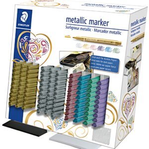STAEDTLER Marqueur permanent Metallic, présentoir de 100