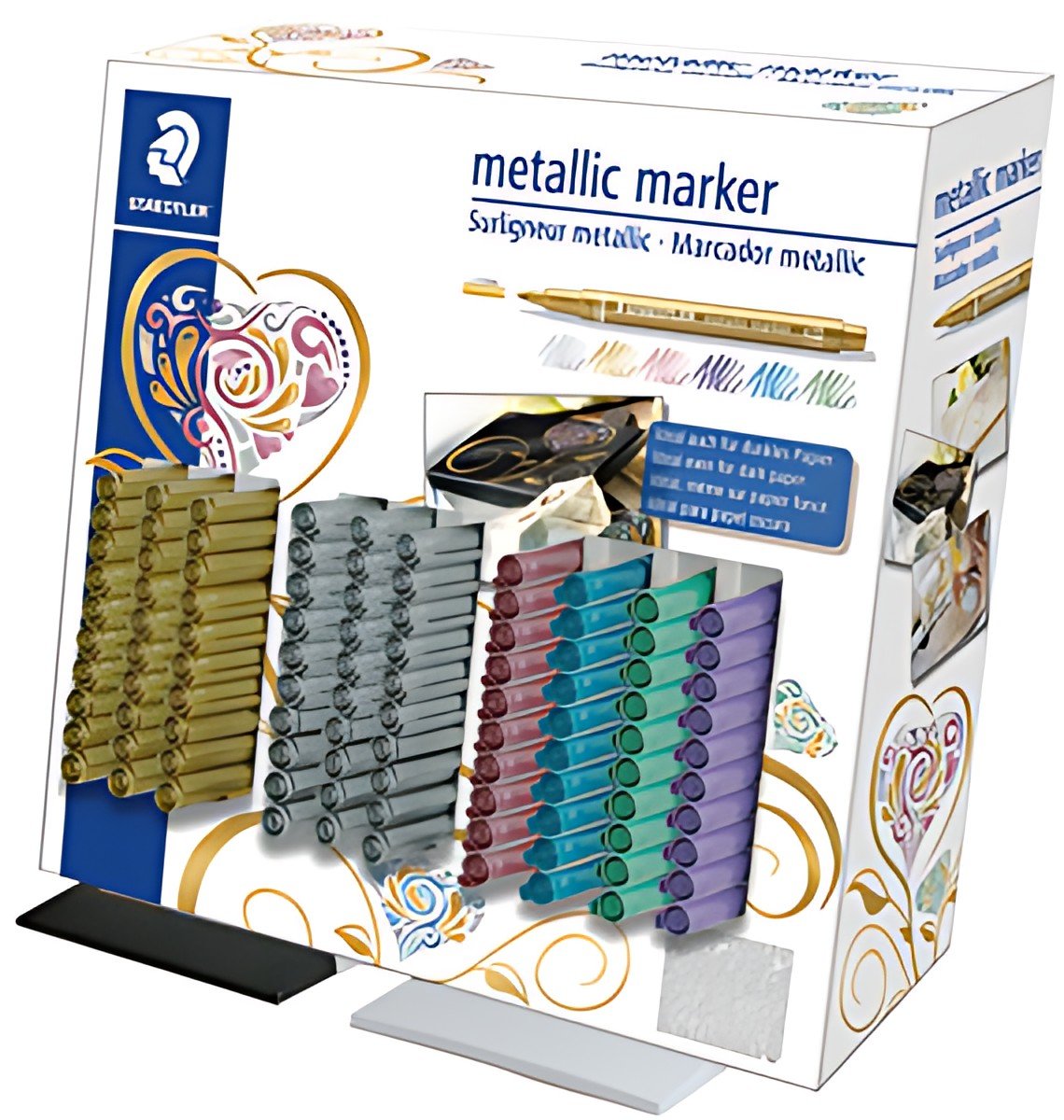 STAEDTLER Marqueur permanent Metallic, présentoir de 100