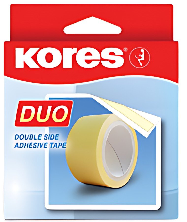 Kores Ruban adhésif à double face, 30 mm x 5 m