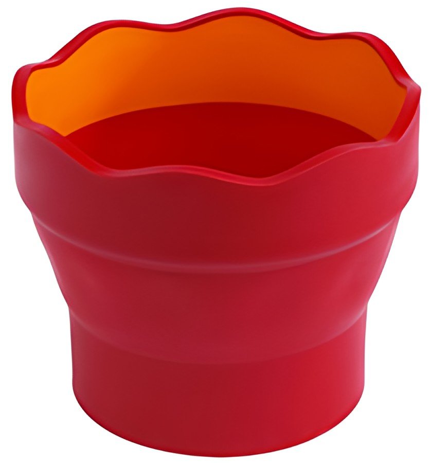 FABER-CASTELL Gobelet CLIC & GO, rouge