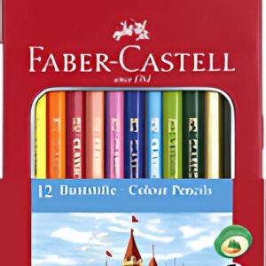 FABER-CASTELL Crayons de couleur CASTLE, étui métal de 12