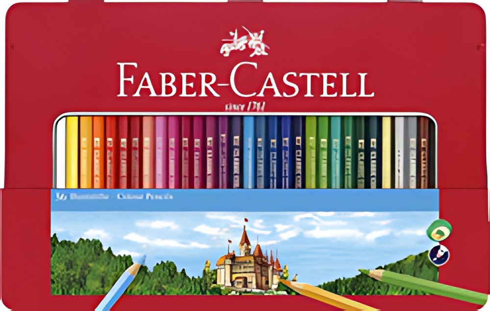 FABER-CASTELL Crayons de couleurs CASTLE, étui métal de 36