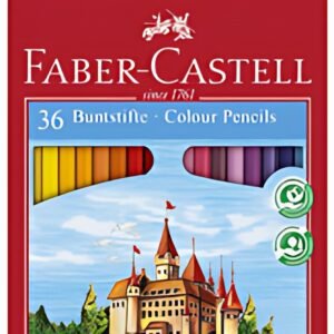 FABER-CASTELL Crayons de couleur CASTLE, étui de 36