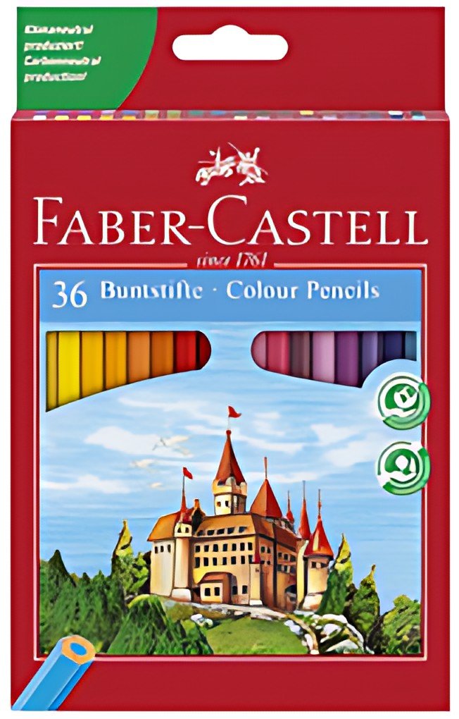 FABER-CASTELL Crayons de couleur CASTLE, étui de 36