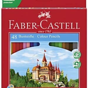 FABER-CASTELL Crayons de couleur CASTLE, étui de 48
