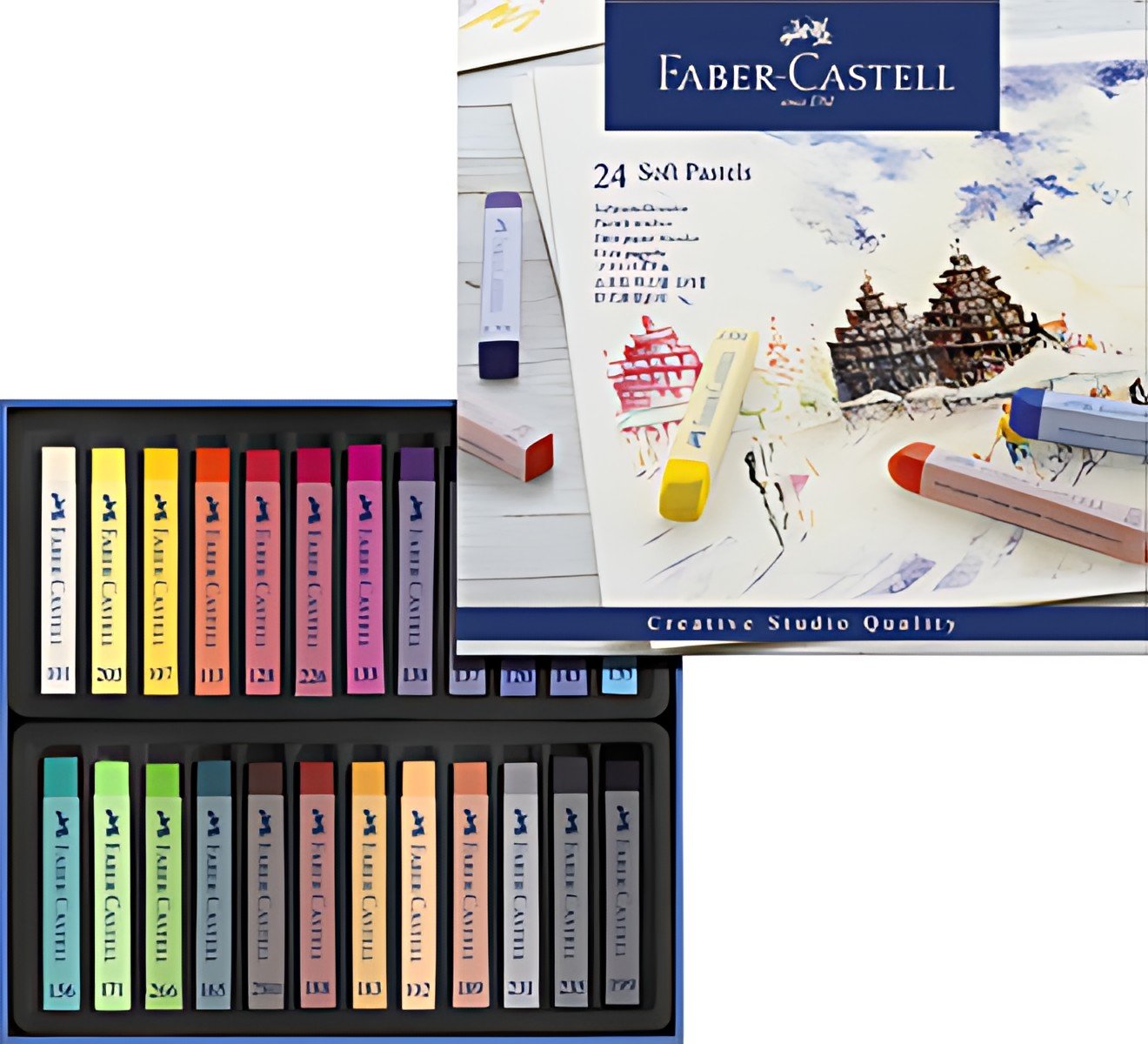 FABER-CASTELL Pastel tendre STUDIO QUALITY, étui de 24