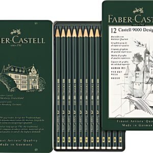 FABER-CASTELL Crayon CASTELL 9000 Design, étui de 12