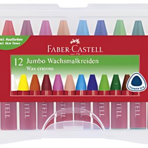 FABER-CASTELL Craies triangulaires à la cire Jumbo, étui 12