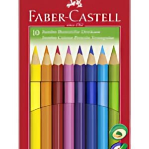 FABER-CASTELL Crayons de couleur Jumbo triangulaire, 10 étui