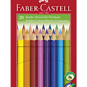 FABER-CASTELL Crayons de couleur Jumbo triangulaire, 20 étui