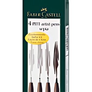 FABER-CASTELL Feutre PITT artist pen, étui de 4, sépia