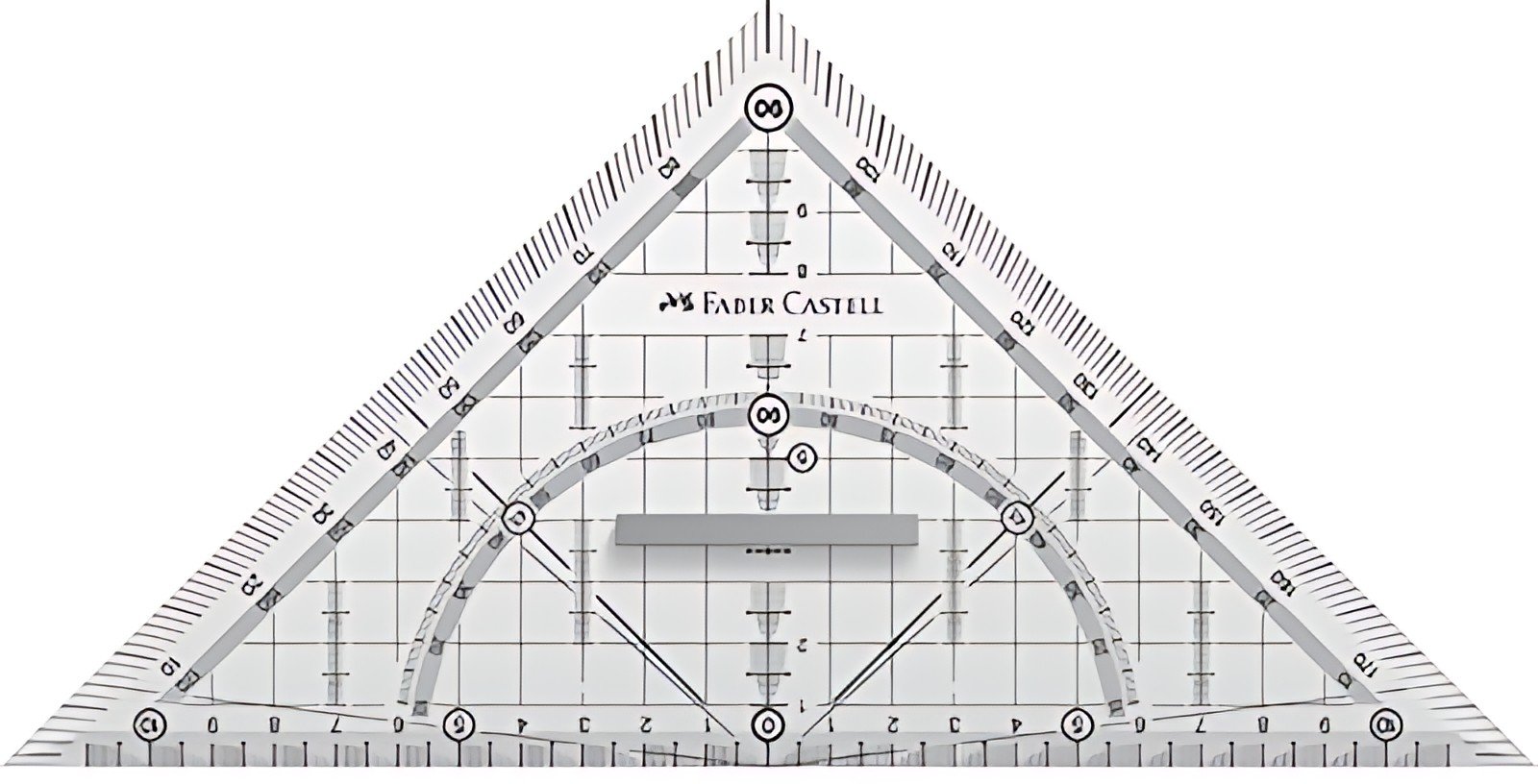 FABER-CASTELL Equerre géométrique GRIP grand, avec poignée