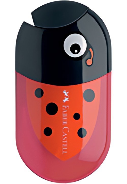 FABER-CASTELL Taille-crayon double "coccinelle", rouge/noir
