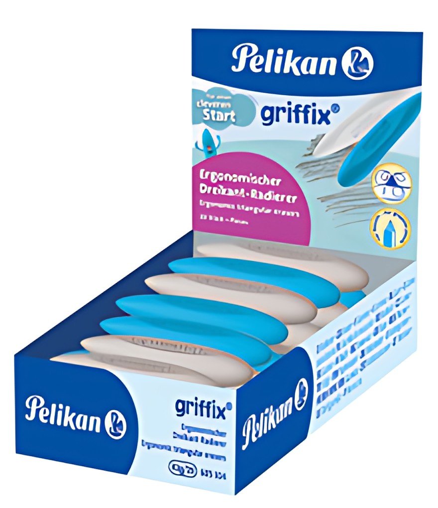 Pelikan Gomme triangulaire griffix, dans un présentoir