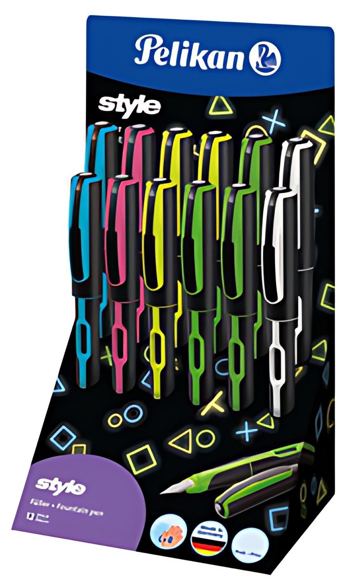 Pelikan Stylo plume style "Neon", présentoir de comptoir