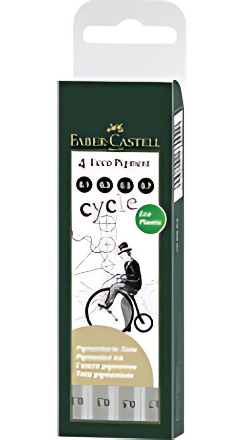 FABER-CASTELL Stylo-feutre ECCO PIGMENT, étui de 4, noir