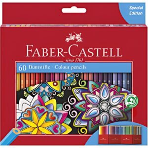 FABER-CASTELL Crayons de couleur hexagonaux CASTLE, étui en