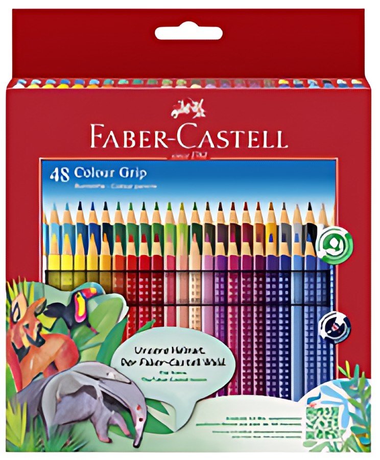 FABER-CASTELL Crayons de couleur Colour GRIP, étui de 48