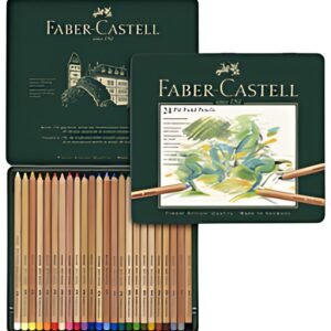 FABER-CASTELL Crayons de couleur PITT PASTELL, ètui de 24