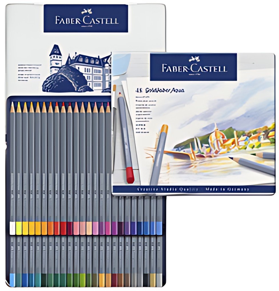 FABER-CASTELL Crayons de couleur aquarellables GOLDFABER