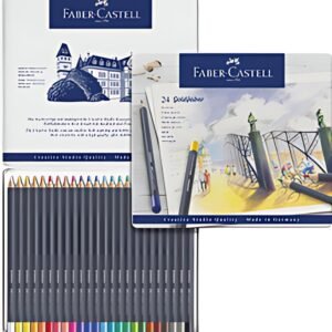 FABER-CASTELL Crayons de couleur GOLDFABER, étui en métal