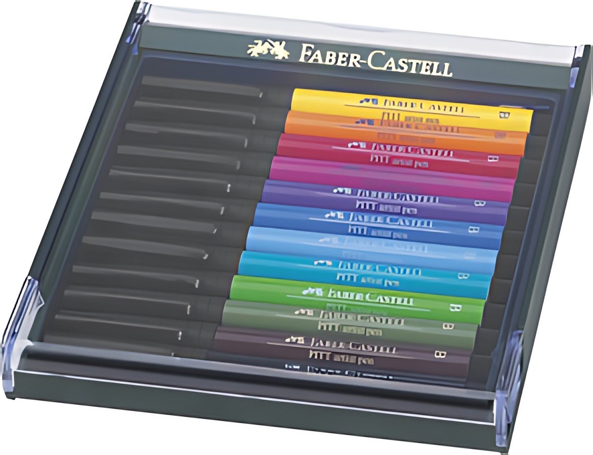 FABER-CASTELL Feutre PITT artist pen, ètui de 12
