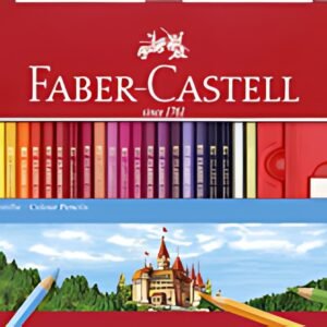 FABER-CASTELL Crayons de couleurs CASTLE, étui métal de 48