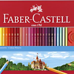 FABER-CASTELL Crayons de couleurs hexagonaux CASTLE, étui en