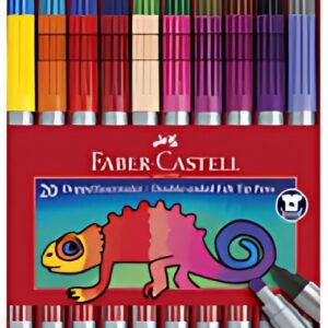 FABER-CASTELL Feutre double pointe, étui de 20