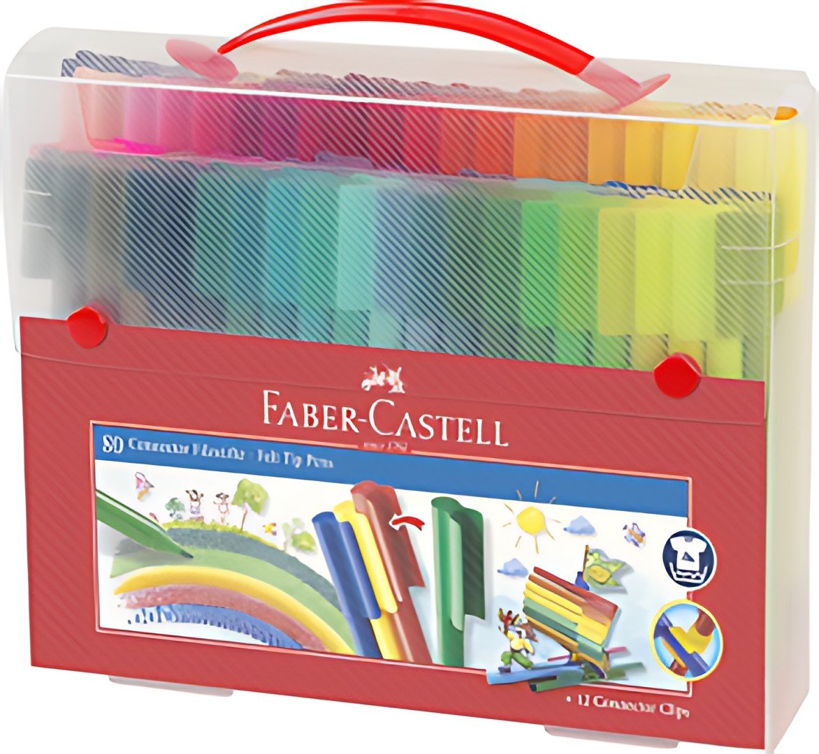 FABER-CASTELL Stylo feutre CONNECTOR PEN, coffret de 80
