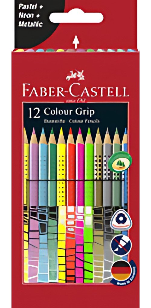 FABER-CASTELL Crayon de couleur triangulaire Colour GRIP