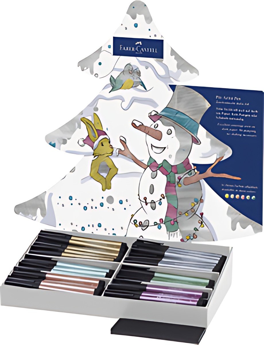FABER-CASTELL Feutre PITT artist pen, présentoir de 90