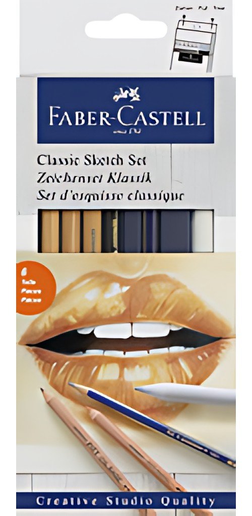 FABER-CASTELL Set d'esquisse Classique, 6 pièces