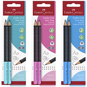 FABER-CASTELL Crayon Jumbo GRIP TWO TONE, carte blister