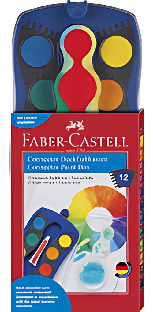 FABER-CASTELL Palette de peinture CONNECTOR 12 couleurs bleu