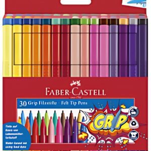 FABER-CASTELL Stylo feutre GRIP COLOUR MARKER, étui de 30