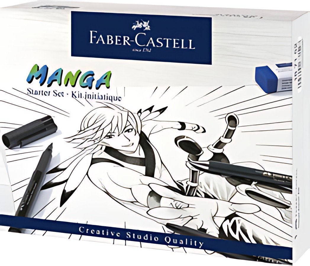 FABER-CASTELL Feutre PITT artist pen, kit de démarrage Manga