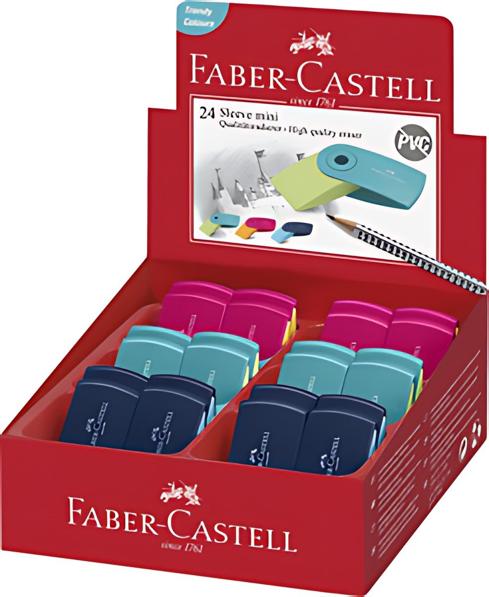 FABER-CASTELL Gomme en plastique SLEEVE MINI, assorti