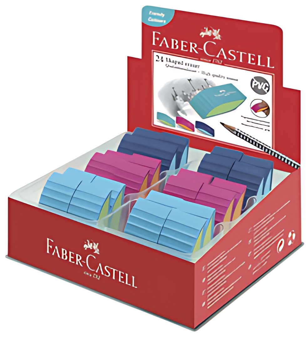FABER-CASTELL Gomme plastique BICOLOR, assorti