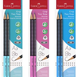 FABER-CASTELL Crayon de papier GRIP 2001 TWO TONE, blister