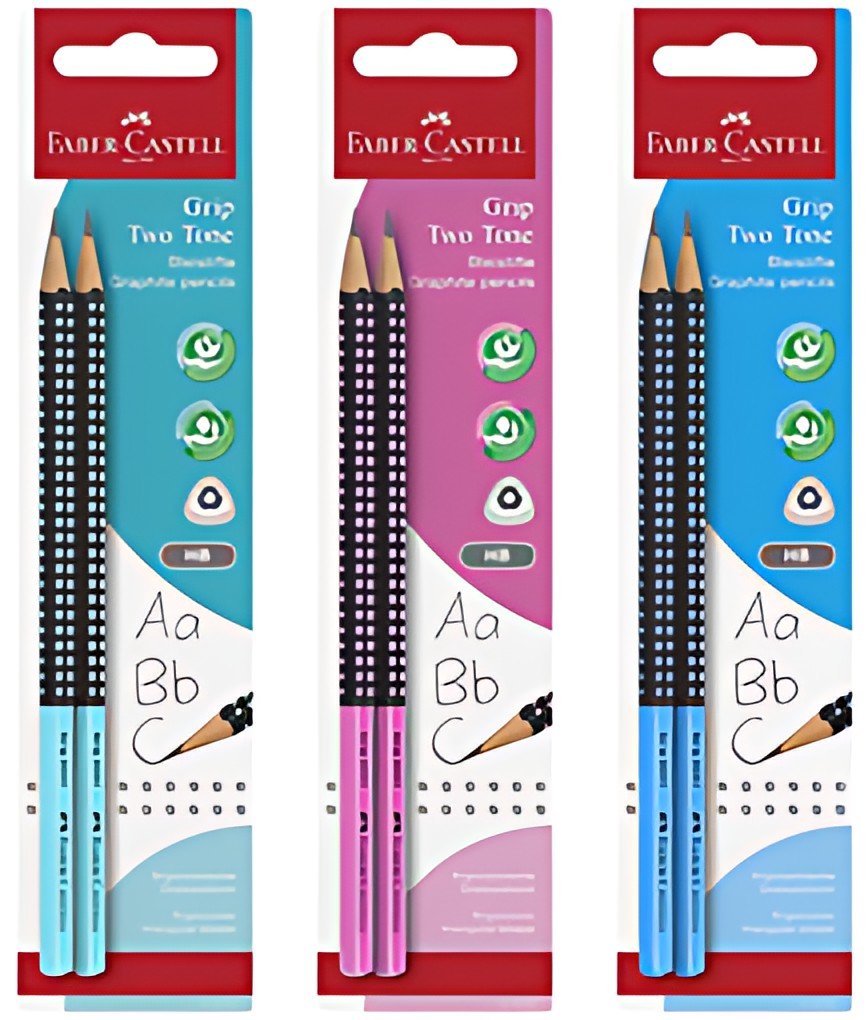 FABER-CASTELL Crayon de papier GRIP 2001 TWO TONE, blister