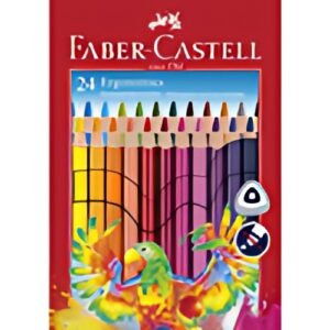 FABER-CASTELL Crayons de couleur triangulaires, étui de 24