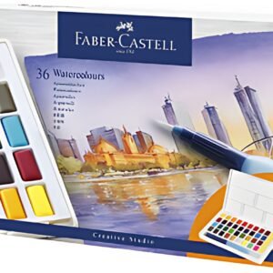 FABER-CASTELL Peinture aquarelle en godets, étui de 36