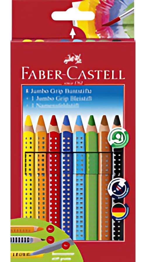 FABER-CASTELL Crayons de couleur Jumbo GRIP, étui promo