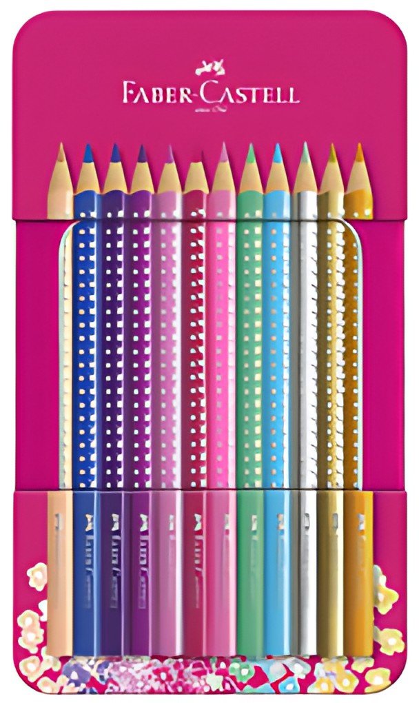 FABER-CASTELL Crayons de couleur triangulaires SPARKLE