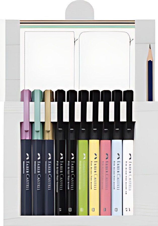 FABER-CASTELL Feutre PITT Artist Pen, kit créatif de 12