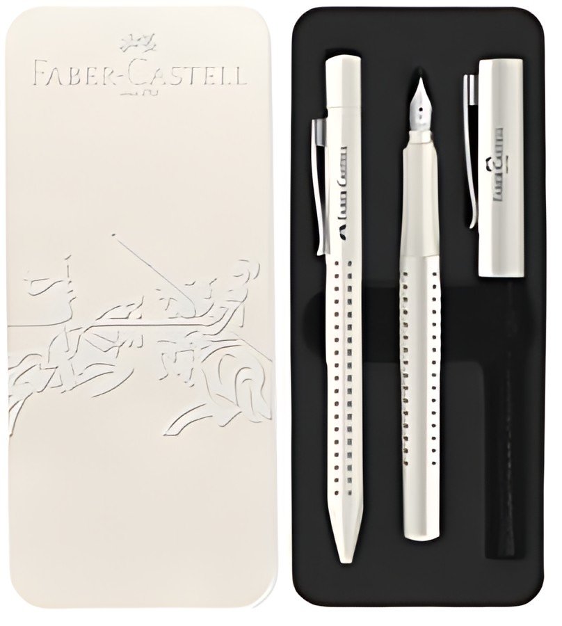 FABER-CASTELL Set d'écriture GRIP 2010 Harmony, blanc