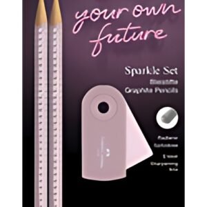 FABER-CASTELL Kit d'écriture GRIP SPARKLE, rose